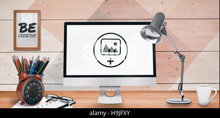 Composite image of office supplies on a desk Stock Photo