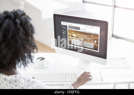 Composite image of composite image of build website interface Stock Photo