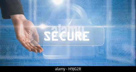 Composite image of hand presenting Stock Photo