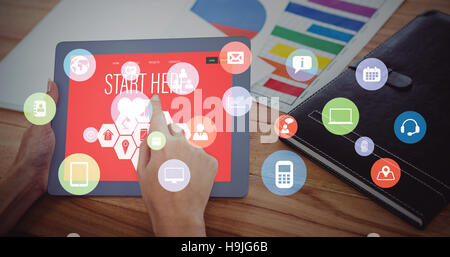 Composite image of smartphone apps icons Stock Photo