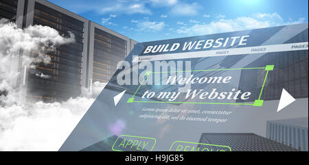 Composite image of composite image of build website interface Stock Photo