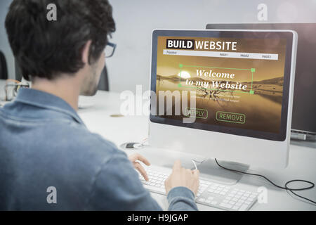 Composite image of composite image of build website interface Stock Photo