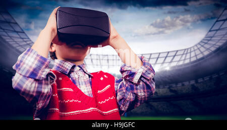 Composite image of children using an oculus Stock Photo