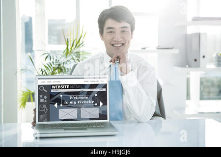 Composite image of composite image of build website interface Stock Photo