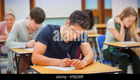 Students in an exam Stock Photo