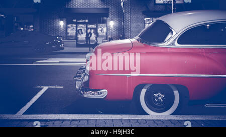 Classic cars on display in downtown Somerville, NJ. Stock Photo