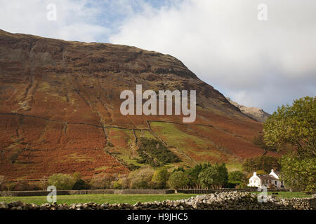 The Wasdale Head Inn at  Wasdale Head, the Lake District National Park, Cumbria, England, UK. Stock Photo