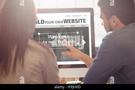 Composite image of composite image of build website interface Stock Photo