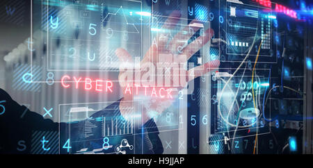Composite image of virus background Stock Photo