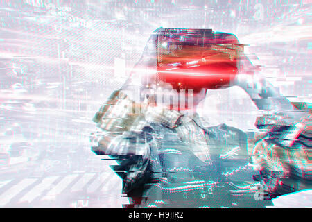 Composite image of children using an oculus Stock Photo