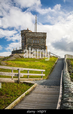 The Cabot Tower on Signal Hill near St. John's Newfoundland and Labrador, Canada. Stock Photo