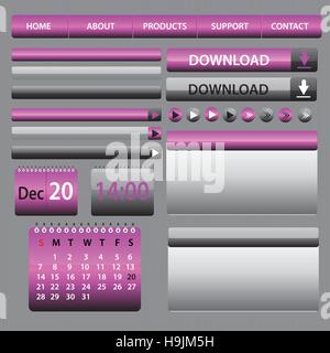 hi quality purple elements for web designing and blogs Stock Vector