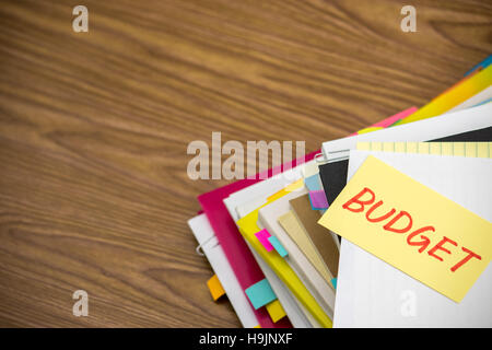 Budget; The Pile of Business Documents on the Desk Stock Photo