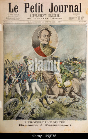 Le Petit Journal Supplement 1897: news that a statue of Exelmans, Marshal of France, was to be erected at Bar-le-Duc, France Stock Photo