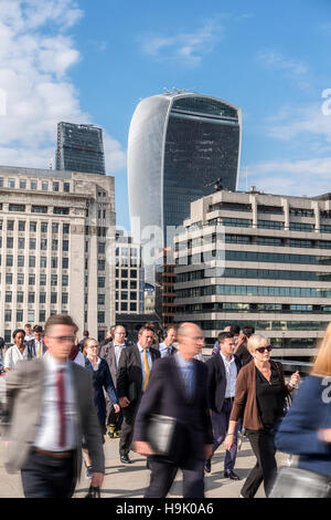 City workers,London Bridge,City of London,England Stock Photo