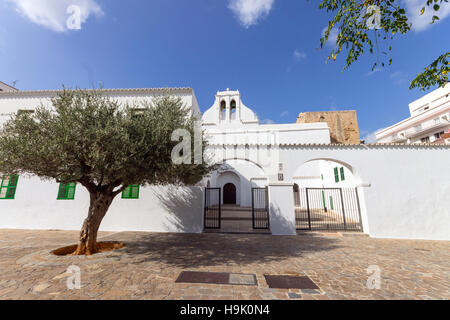 Spain, Balearic Islands, Ibiza, Sant Antoni de Portmany, the church Stock Photo