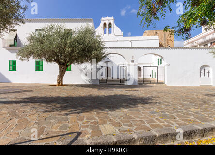 Spain, Balearic Islands, Ibiza, Sant Antoni de Portmany, the church Stock Photo