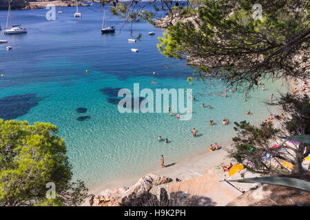 Spain, Balearic Island, Ibiza, Cala Salada beach Stock Photo
