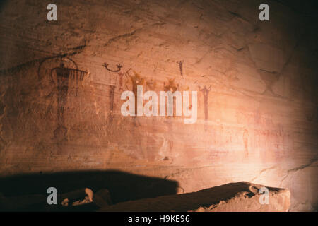 Pictographs in Buckhorn Wash in the San Rafael Swell, Utah Stock Photo