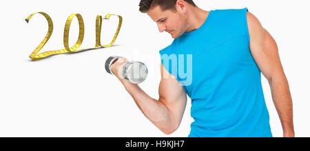 https://l450v.alamy.com/450v/h9kjh7/3d-composite-image-of-fit-young-man-exercising-with-dumbbell-h9kjh7.jpg