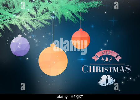 Composite image of merry christmas message Stock Photo