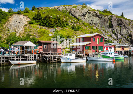 The picturesque small fishing village of Quidi Vidi near St. John's Newfoundland and Labrador, Canada. Stock Photo