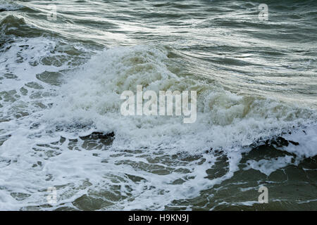 Waves breaking on shore. Stock Photo