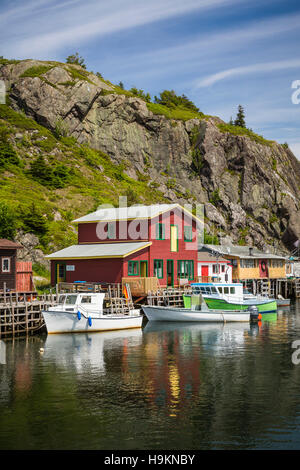 The picturesque small fishing village of Quidi Vidi near St. John's Newfoundland and Labrador, Canada. Stock Photo