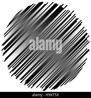 Geometric element made of lines. Abstract monochrome shape isolated on white Stock Vector