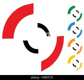 Crosshair, target mark style icon / logo for generic use Stock Vector