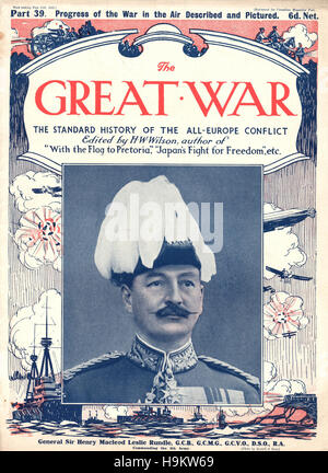 1915 The Great War front page General Sir Henry Macleod Leslie Rundle Stock Photo