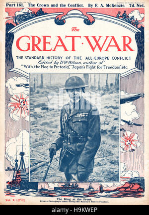 1917 The Great War front page  King George V at the Front Stock Photo