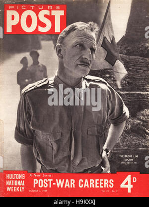 1944 Picture Post Frontline army doctor Stock Photo