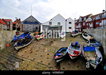 Fishing boats at Sheringham on the Norfolk coast, England, United Kingdom, Europe Stock Photo