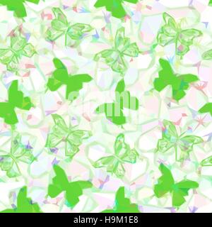 Butterflies Low Poly Pattern Stock Vector