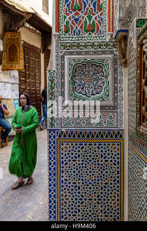 Architecture In The Medina, Fez el Bali, Fez, Morocco Stock Photo