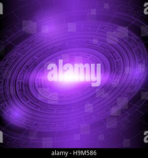 Abstract dark violet technology background, stock vector Stock Vector