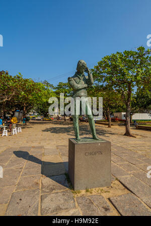 Brazil, City of Rio de Janeiro, Urca, Chopin Monument on Praia Vermelha. Stock Photo