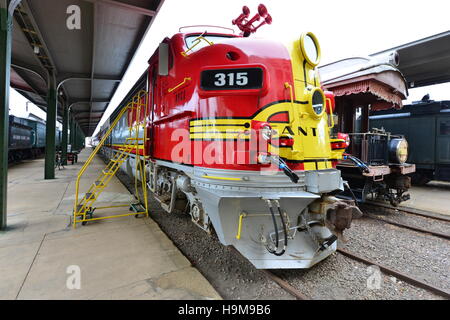 A 1950's American diesel locomotive. Stock Photo