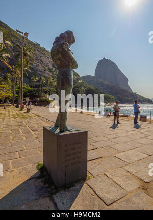 Brazil, City of Rio de Janeiro, Urca, Chopin Monument on Praia Vermelha. Stock Photo