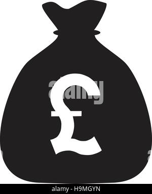 Pound Money bag Stock Vector