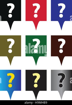 Question mark symbol. Icon or sign with glass texture. Frequently asked ...