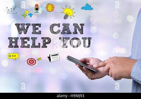 WE CAN HELP YOU Stock Photo