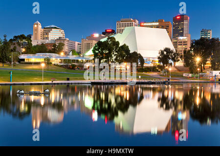 Evening reflections on Adelaide's River Torrens. Stock Photo