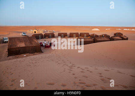 A campsite in the Sahara Desert Stock Photo