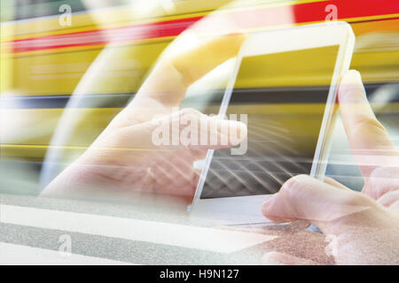 Using smart phone double exposure Stock Photo