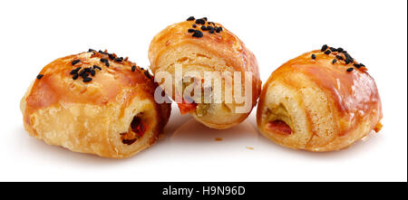 Snacks puff pastry Isolated on White Background Stock Photo