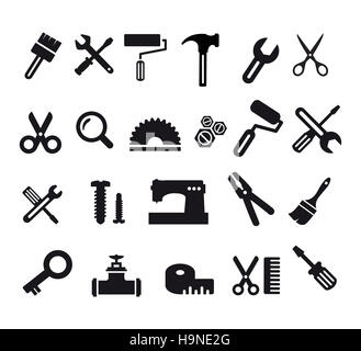 A set of flat computer icons. Stock Photo