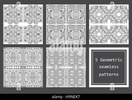 Set of seamless vector patterns. Stock Vector