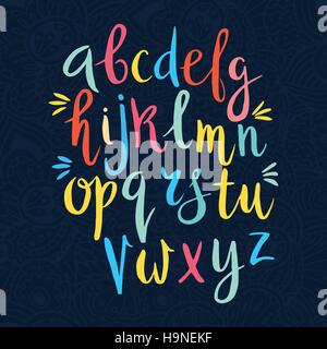 Latin alphabet drawn by hand. Stock Vector
